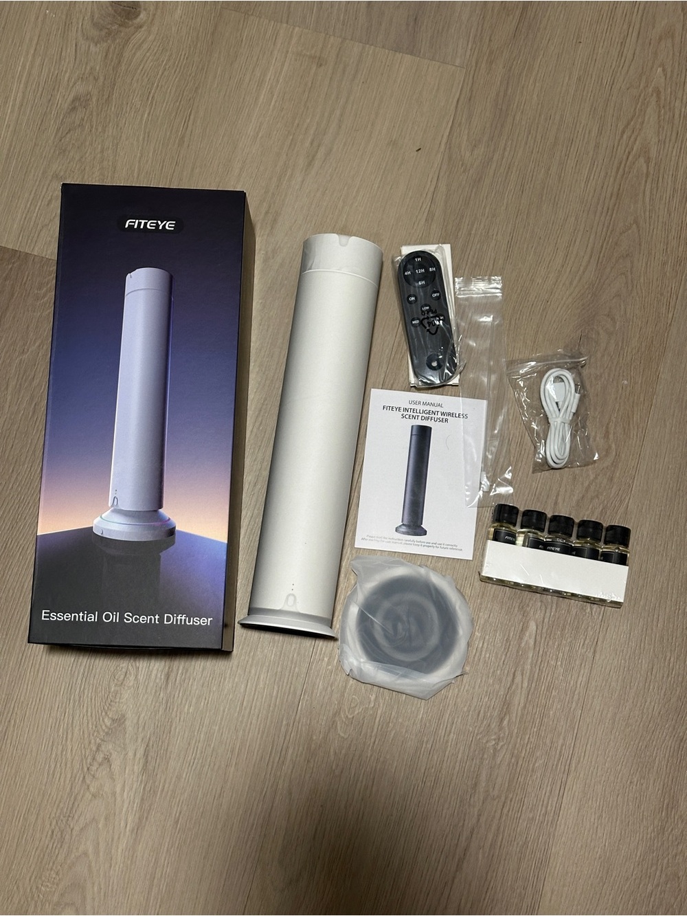 Fiteye White Essential Oil Scent Diffuser - Tower Aromatherapy Diffuser
